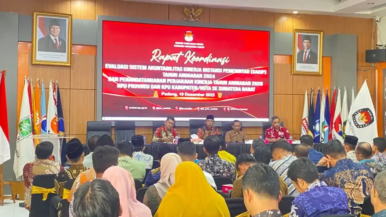 kpu-sumbar-gelar-rakor-sakip,-ketua-kpu-ingatkan-kesiapan-dokumen-anggaran