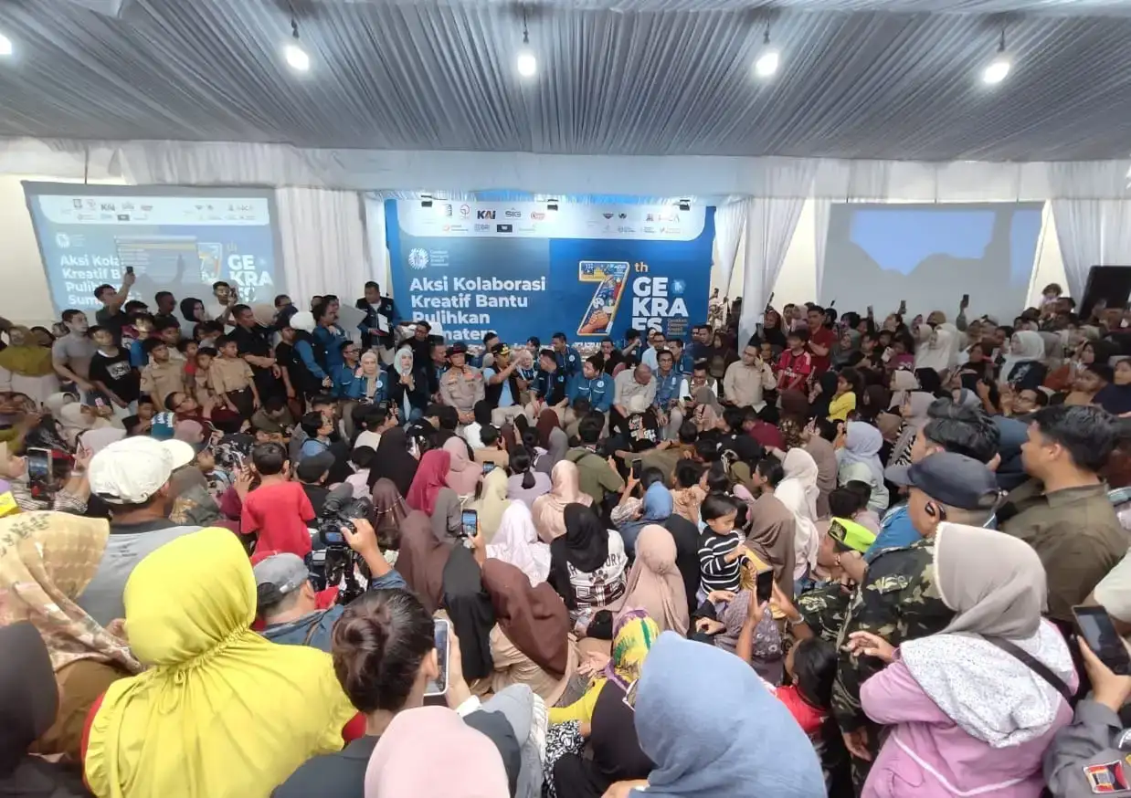 doa-bersama-dan-balanjuang-di-huntara,-gekrafs-rayakan-hut-ke-7-dengan-cara-berbeda-di-sumbar