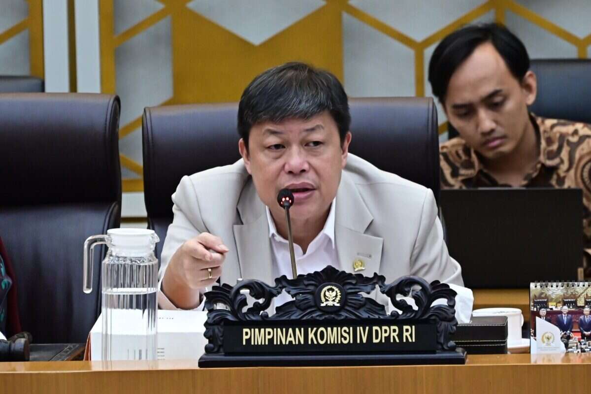 Wakil Ketua Komisi IV DPR RI, Alex Indra Lukman saat membuka Rapat Dengar Pendapat (RDP) Komisi IV DPR RI bersama jajaran Kementerian Kehutanan di ruang rapat Komisi IV DPR, Senayan, Jakarta, Selasa (30/6/2026). Foto : Yohanes/Andri
