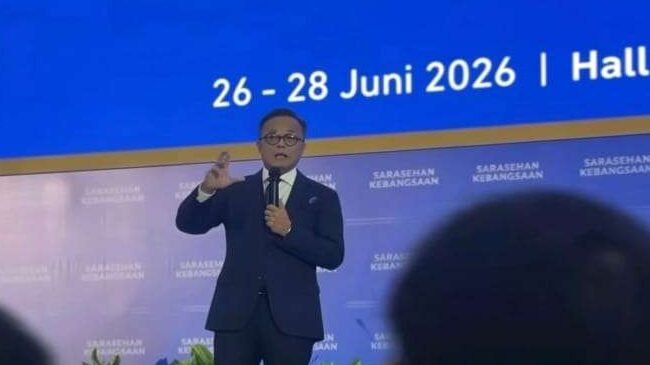Kepala BP BUMN Dony Oskaria dalam Sarasehan Kebangsaan Sains, Teknologi, dan Industri Indonesia (KSTI) 2026 pada Jumat (27/6/2026). Foto : Istimewa