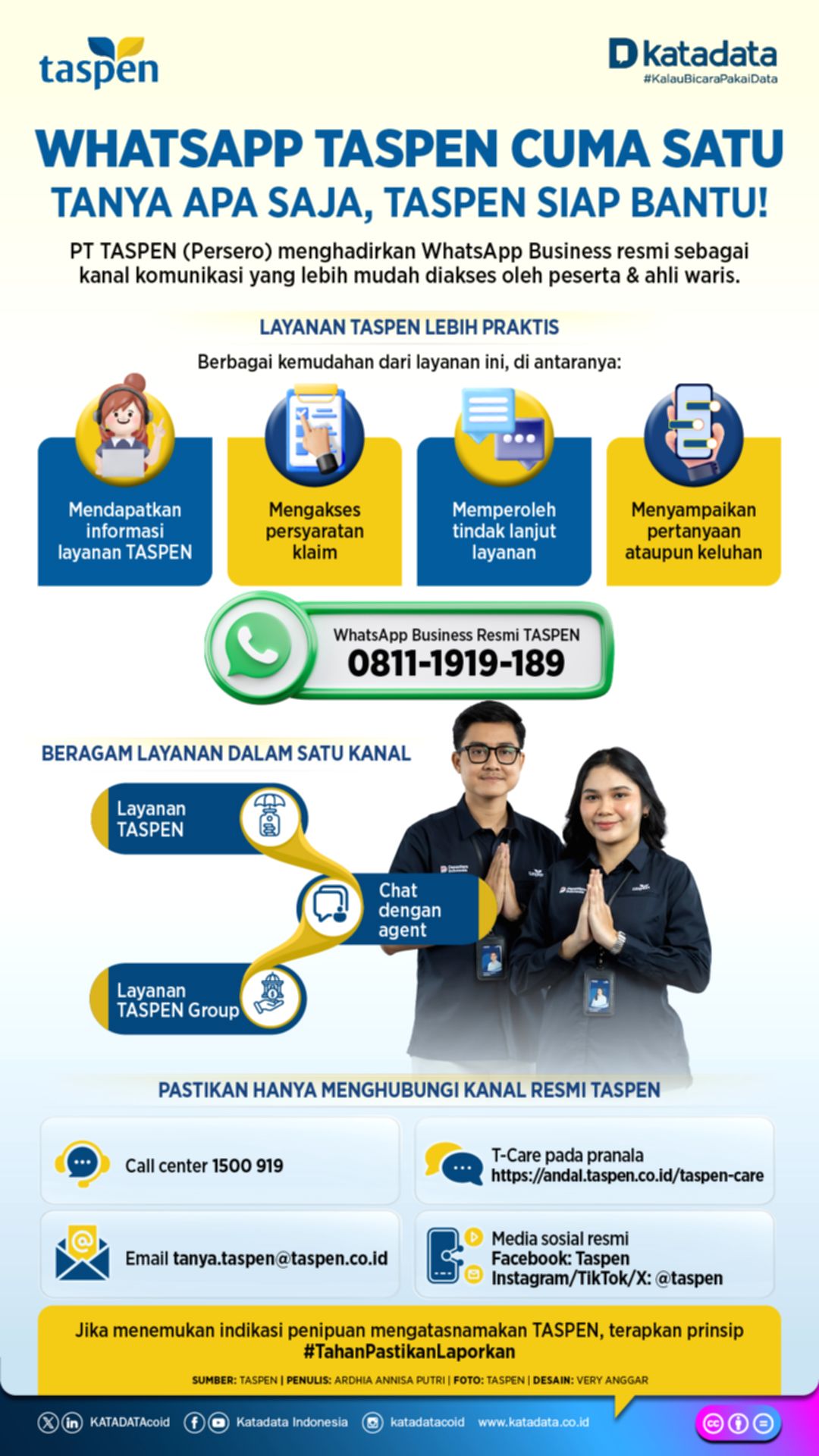 Layanan WhatsApp Business resmi PT TASPEN untuk kemudahan akses informasi peserta