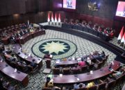 Gedung Mahkamah Konstitusi di Jakarta sebagai lokasi pembacaan putusan terkait kuota internet