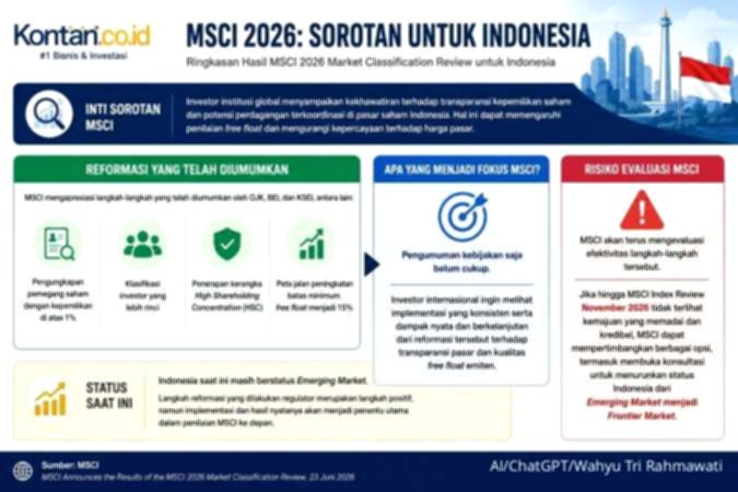 Grafik pergerakan pasar keuangan dan penurunan investasi asing di negara berkembang