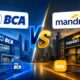 Gedung kantor pusat Bank Mandiri dan Bank Central Asia di Jakarta
