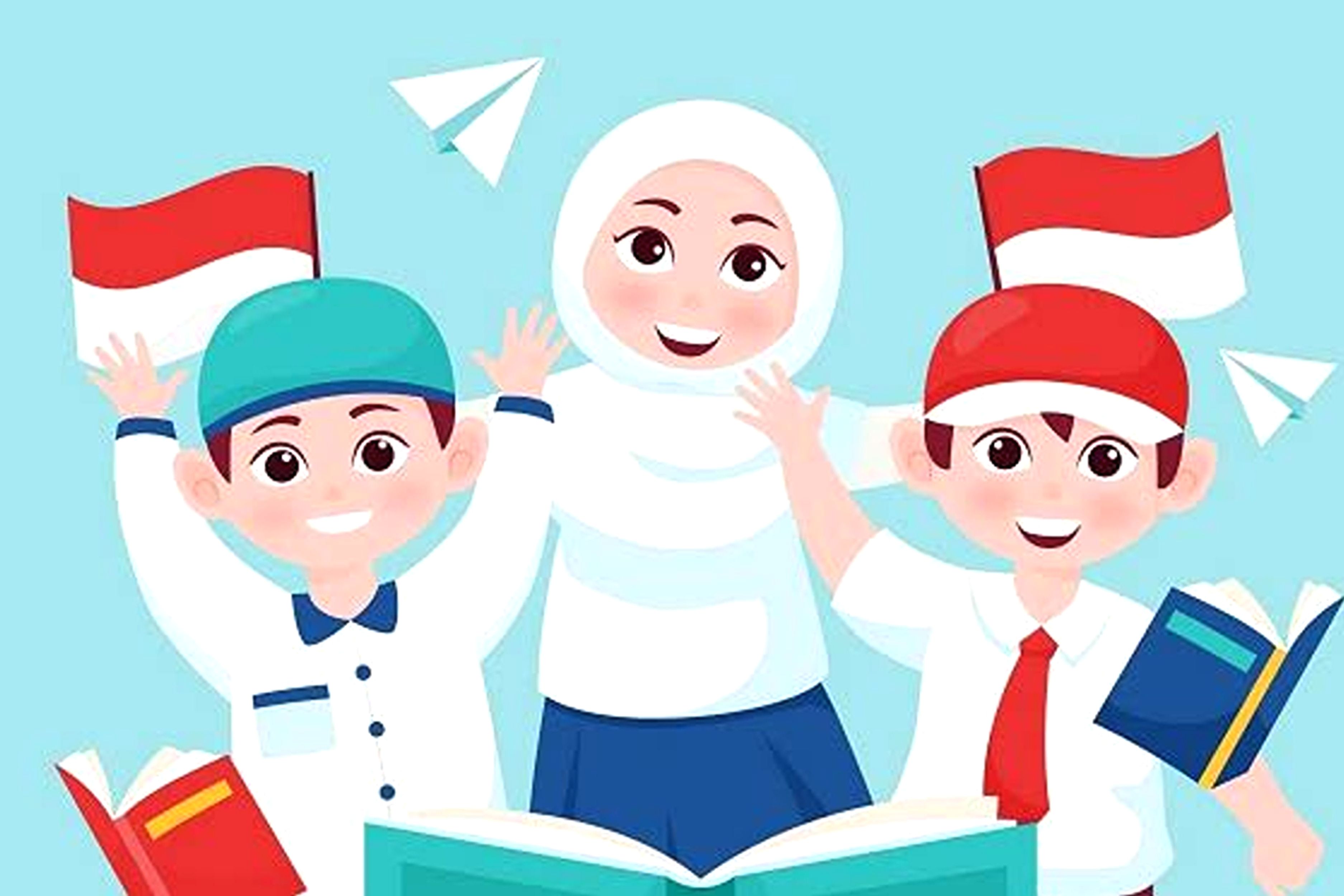 Suasana upacara penutupan Masa Pengenalan Lingkungan Sekolah (MPLS) di lingkungan sekolah.