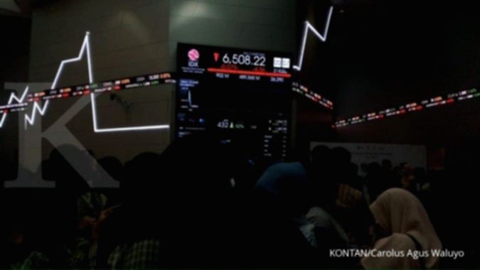 Grafik pergerakan Indeks Harga Saham Gabungan di Bursa Efek Indonesia