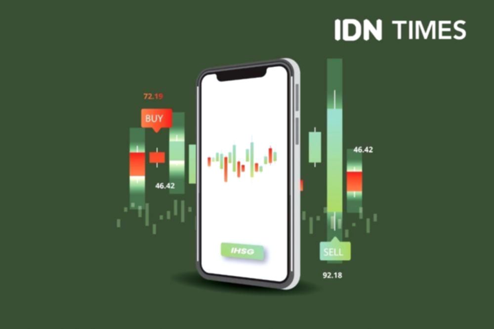 Grafik pergerakan Indeks Harga Saham Gabungan di layar monitor Bursa Efek Indonesia