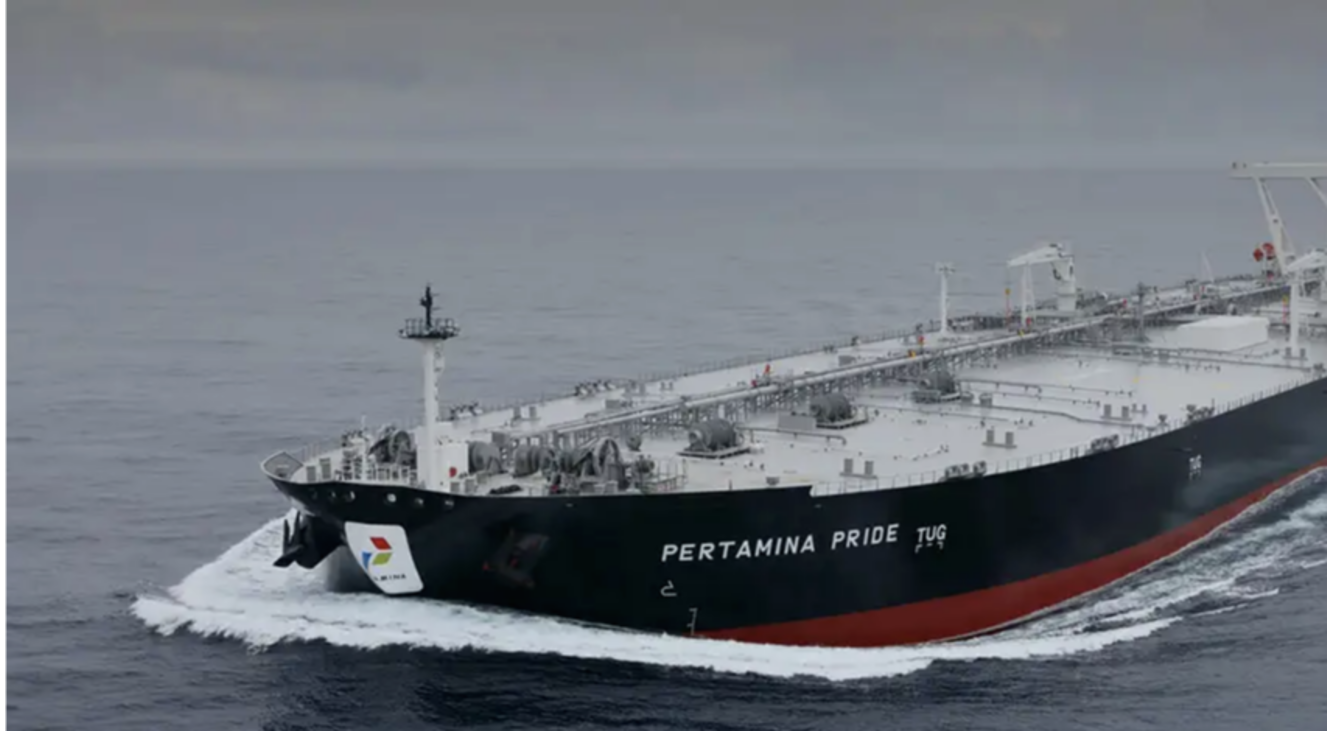 Grafik harga minyak mentah Brent yang melonjak menembus US$ 101 per barel akibat ketegangan geopolitik AS-Iran.