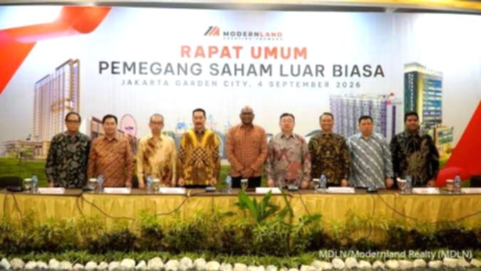 Logo PT Modernland Realty Tbk atau MDLN di gedung perkantoran