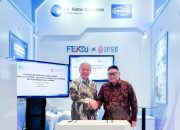 Suasana penandatanganan kerja sama strategis PT Rintis Sejahtera dengan delapan mitra perbankan di ajang FEKDI x IFSE 2026.