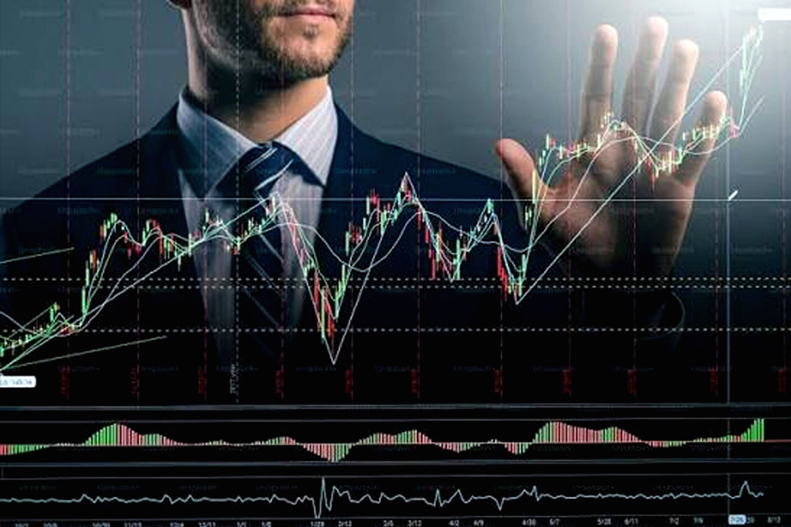 Grafik pergerakan harga aset kripto di layar monitor sebagai simbol manajemen risiko trading