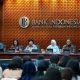 Gubernur Bank Indonesia Destry Damayanti dalam konferensi pers terkait kebijakan suku bunga acuan