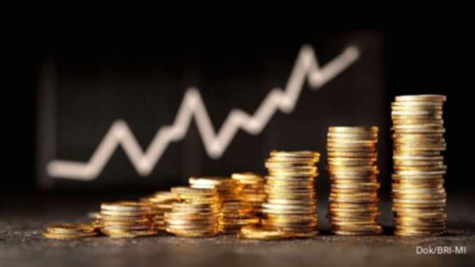 Grafik pertumbuhan investasi emas dan instrumen pasar modal di Indonesia
