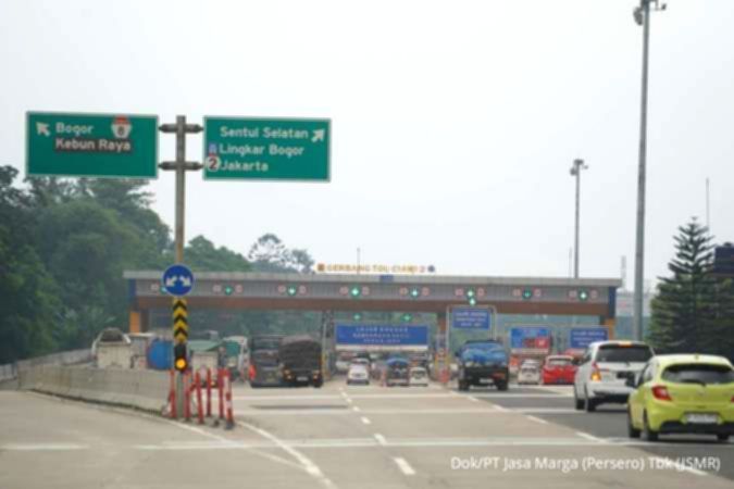 Papan nama PT Jasa Marga Tbk di depan kantor pusat perusahaan
