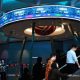 Grafik pergerakan Indeks Harga Saham Gabungan di layar monitor bursa efek