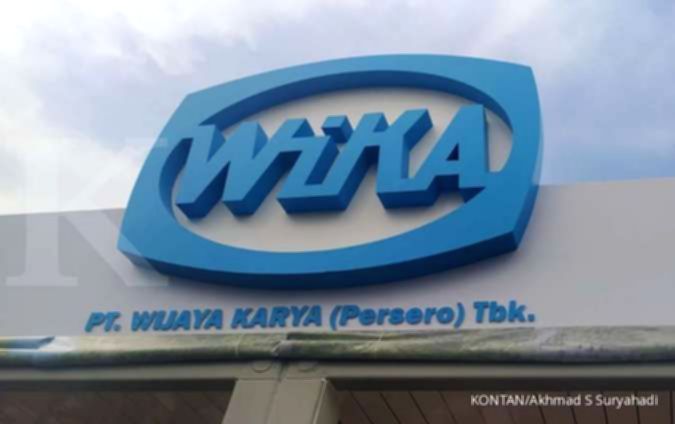 Gedung kantor PT Wijaya Karya Tbk dengan logo perusahaan yang terpampang jelas