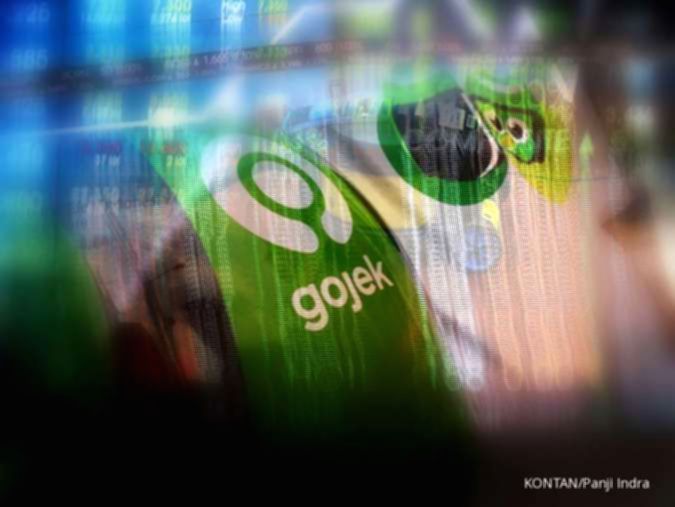 Grafik pergerakan harga saham GOTO di layar monitor perdagangan Bursa Efek Indonesia